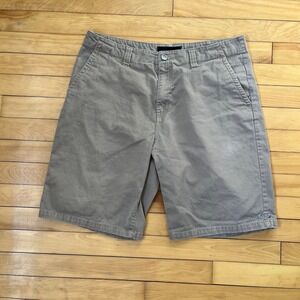Oakley Mens Khaki Chino Shorts Tan Cotton Twill Size 36 Embroidered Logo Y2K